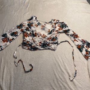 Cross body tie top!! HAWAIIAN theme